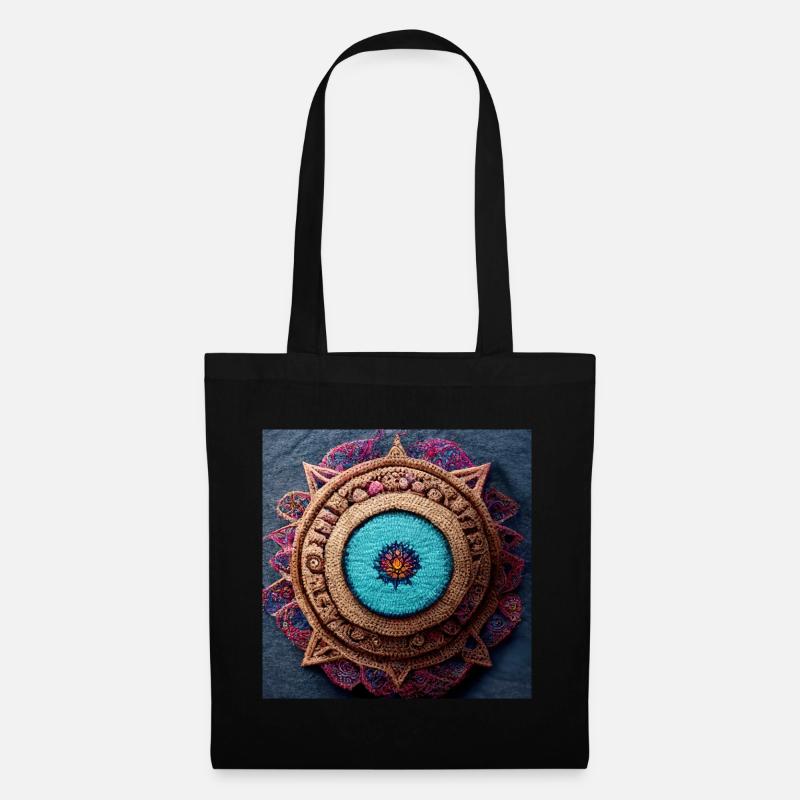 Boho Mandala Abstract - Stoffbeutel - Schwarz