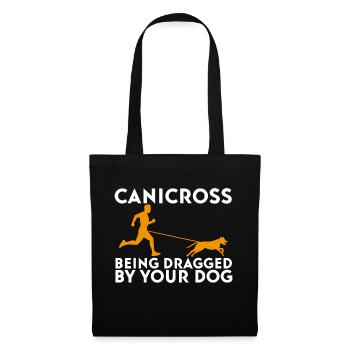 Canicross Being Dragged by Your Dog - Tote Bag - black - Front