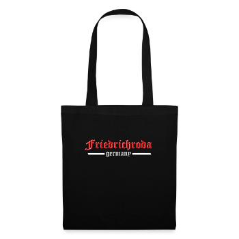 Friedrichroda altdeutsche Schrift - Stoffbeutel - Schwarz - Vorne