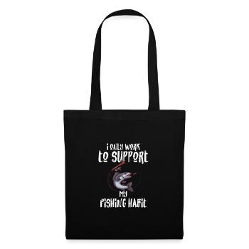 Pêche Mes habitudes de pêche - Sac en tissu - noir - Devant