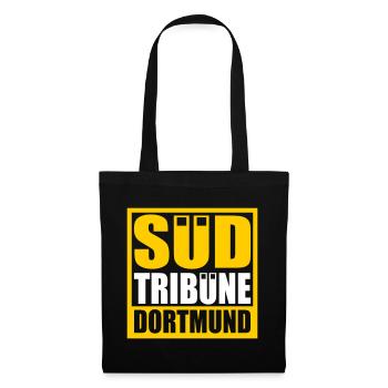 Südtribüne Dortmund | Farbe änderbar - Stoffbeutel - Schwarz - Vorne