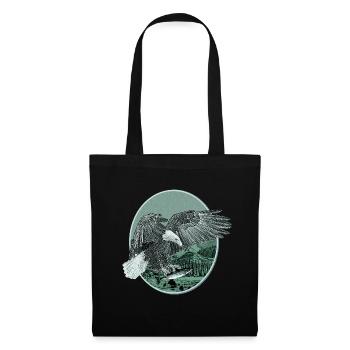 Eagle Eagle Motif Bald Eagle Hunting Fishing - Tote Bag - black - Front