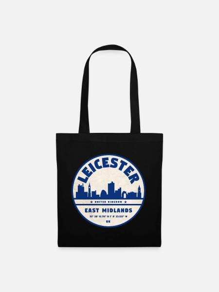 Leicester Skyline Round Logo East Midlands - Tote Bag - black