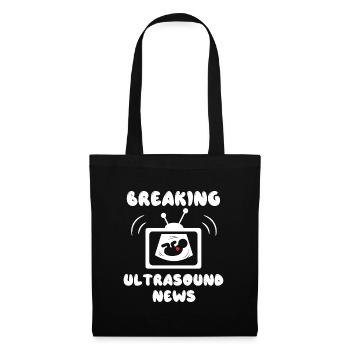 Grossesse Bébé Enceinte Bébé Déclaration de bonheur - Sac en tissu - noir - Devant