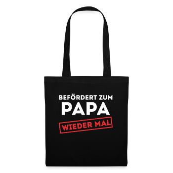 Famille enceinte Déclaration des parents Bébé Bonheur Papa - Sac en tissu - noir - Devant