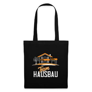 Team Hausbau - Stoffbeutel - Schwarz - Vorne