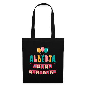 t-shirt happy birthday Alberta happy birthday - Tote Bag - black - Front