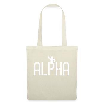 Alpha stark - Stoffbeutel - Natur - Vorne