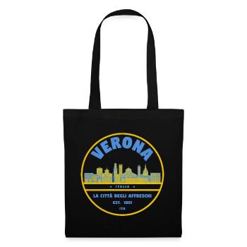 Skyline du logo de la ville de Vérone - Sac en tissu - noir - Devant