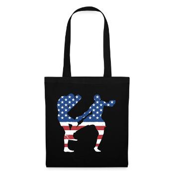 Sport Us Flag MMA - Stoffbeutel - Schwarz - Vorne