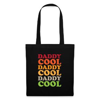 Daddy Cool Vater Retro - Stoffbeutel - Schwarz - Vorne