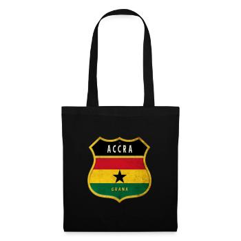 Accra coat of arms flag design - Tote Bag - black - Front