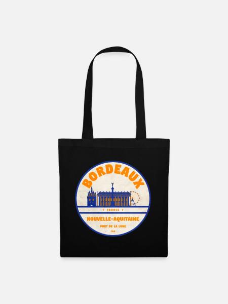 Bordeaux Port de la Lune Retro - Sac en tissu - noir