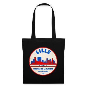 Lille Skyline Retro Badge - Tote Bag - black - Front