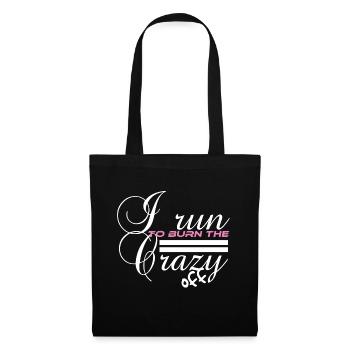 Nice Running Tee For Runners With Saying "I Run - Tote Bag - black - Front