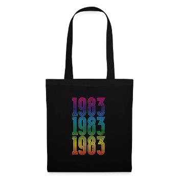 Millésime 1983 - Sac en tissu - noir - Devant