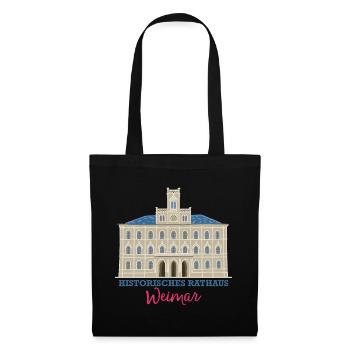 Weimar, Historisches Rathaus, Deutschland - Stoffbeutel - Schwarz - Vorne