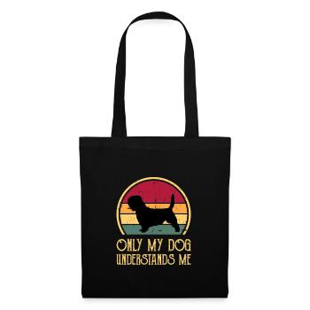 Basset Griffon Vend Grand Dog Silhouette Retro - Tote Bag - black - Front