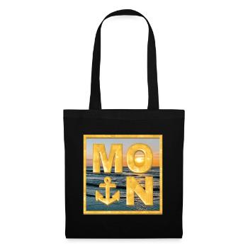 MOIN Anker Gold - Stoffbeutel - Schwarz - Vorne