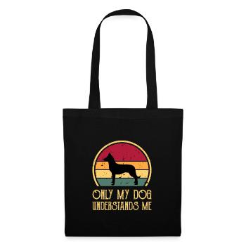 Beauceron Dog Lover Silhouette Vintage Sunset - Tote Bag - black - Front