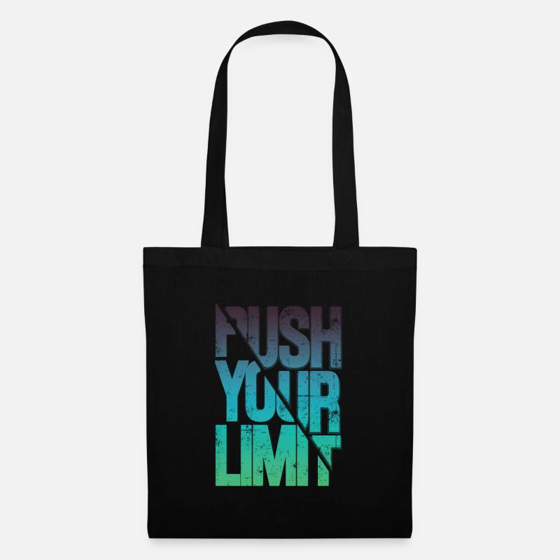 Push your limit - Stoffbeutel - Schwarz