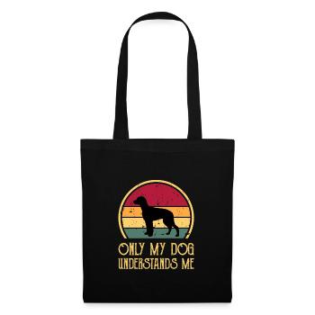 Chien Francais Tricolore Dog Silhouette Retro Sun - Tote Bag - black - Front