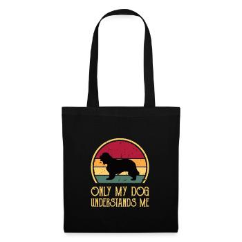 Cocker Spaniel Dog Lover Silhouette Vintage Sunset - Tote Bag - black - Front