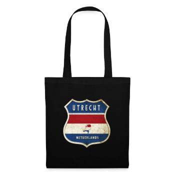Utrecht Netherlands coat of arms design - Tote Bag - black - Front
