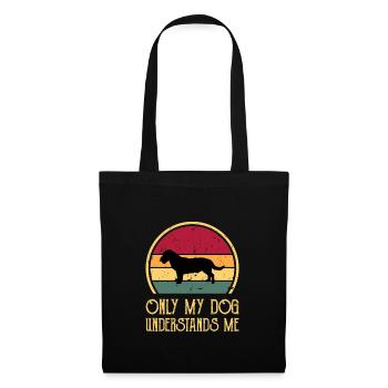 Drever Dog Lover Silhouette Vintage Sunset - Sac en tissu - noir - Devant