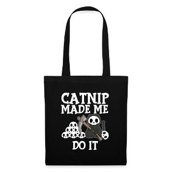 Nip de chat m'a fait le faire chat animal chaton - Sac en tissu - noir - Devant