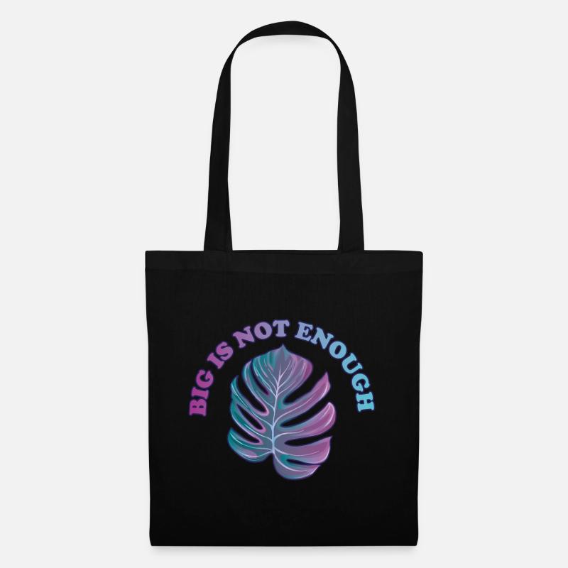 Grande non basta Monstera - Borsa di stoffa - nero