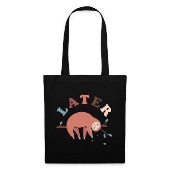 Later Sloth - Tote Bag - black - Front