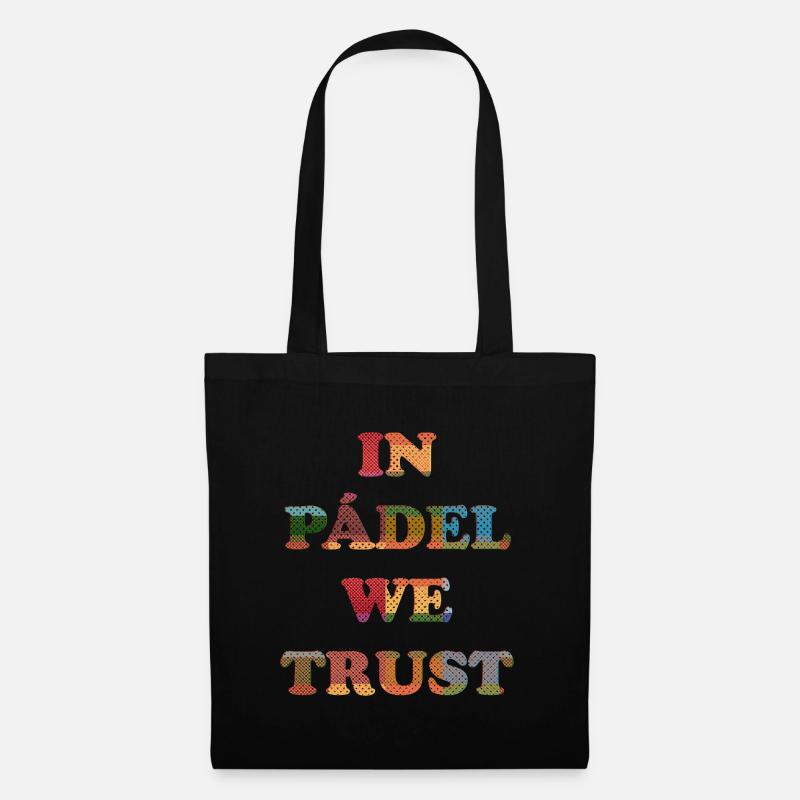 In Pádel we trust - Stoffbeutel - Schwarz