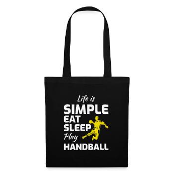 Handball Joueur Sport Équipe Handballeur - Sac en tissu - noir - Devant