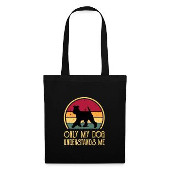 Welsh Terrier Dog Lover Silhouette Vintage Sunset - Sac en tissu - noir - Devant