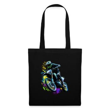 cool motocrosser in enduro style - Tote Bag - black - Front