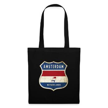 Amsterdam Netherlands coat of arms design - Tote Bag - black - Front