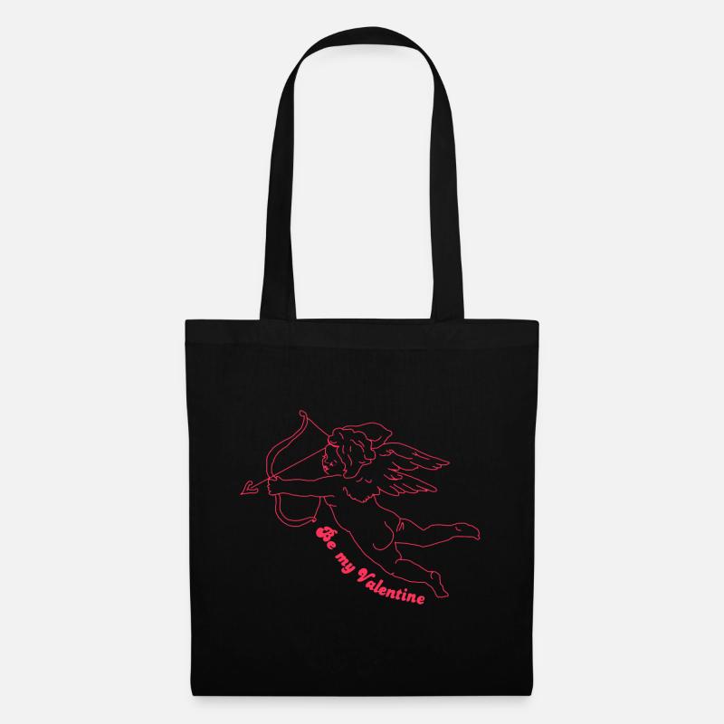 Cupid Cupid with bow and wings - Tote Bag - black