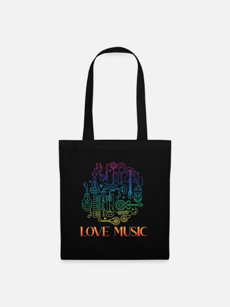 Love Music - Stoffbeutel - Schwarz