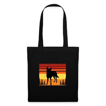Carolina Dog Lover Silhouette Vintage Sunset - Sac en tissu - noir - Devant