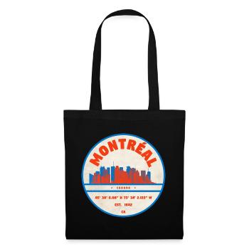 Montréal Canada Skyline Emblem Design - Tote Bag - black - Front
