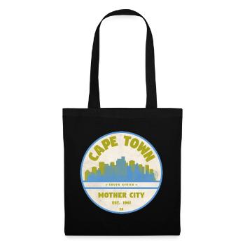 Emblème vintage de la Skyline du Cap - Sac en tissu - noir - Devant