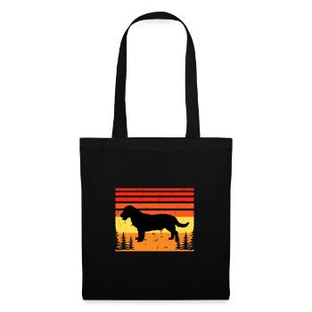 Drever Dog Lover Silhouette Vintage Sunset - Sac en tissu - noir - Devant