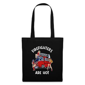 Déclaration des pompiers volontaires Camion de pompiers - Sac en tissu - noir - Devant