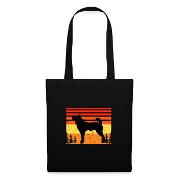 Karelian Bear Dog Lover Silhouette Vintage Sunset - Tote Bag - black - Front