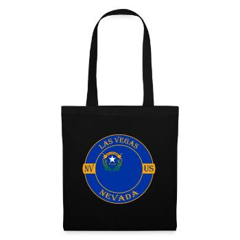 Las Vegas Nevada Flag USA Travel Souvenir Badge - Sac en tissu - noir - Devant