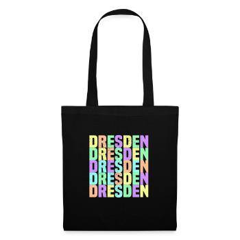 Dresden Regenbogen - Stoffbeutel - Schwarz - Vorne