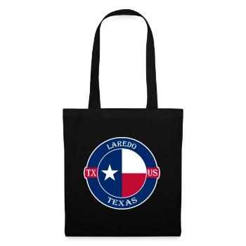 Laredo Texas Flag USA Travel Souvenir Badge - Tote Bag - black - Front