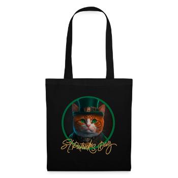 St Patrick's Day cat - Tote Bag - black - Front