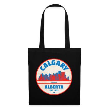Calgary Skyline Vintage - Stoffbeutel - Schwarz - Vorne
